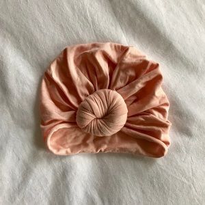Top Knot newborn light pink head turban